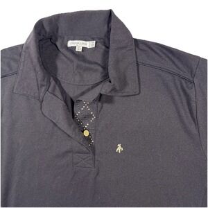 Green Lamb Black Short Sleeve‎ Embellished Gold Polo Large